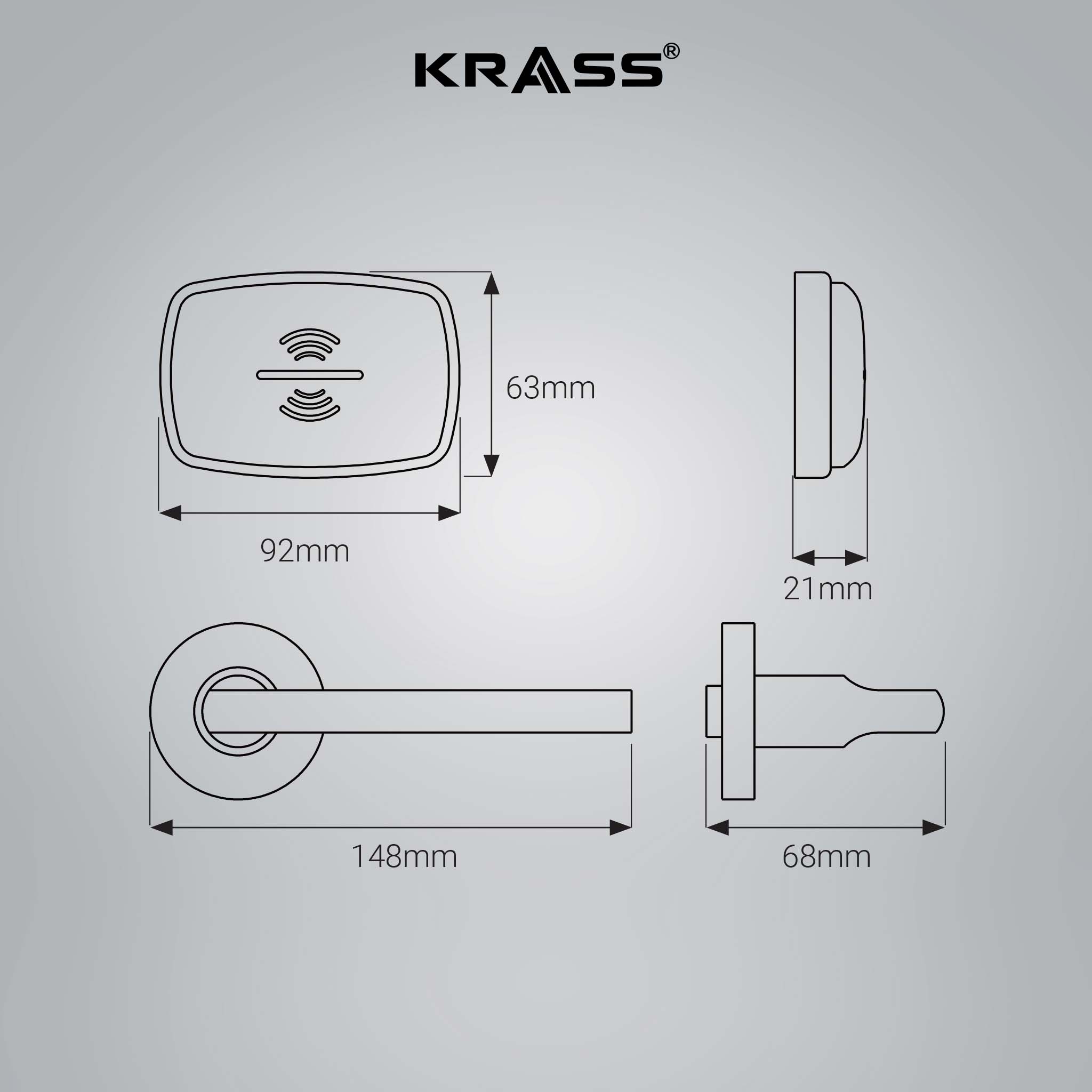 Kích thước của khóa krass K100