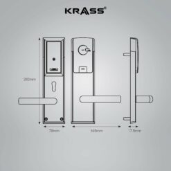 Kích thước khóa khách sạn Krass E300