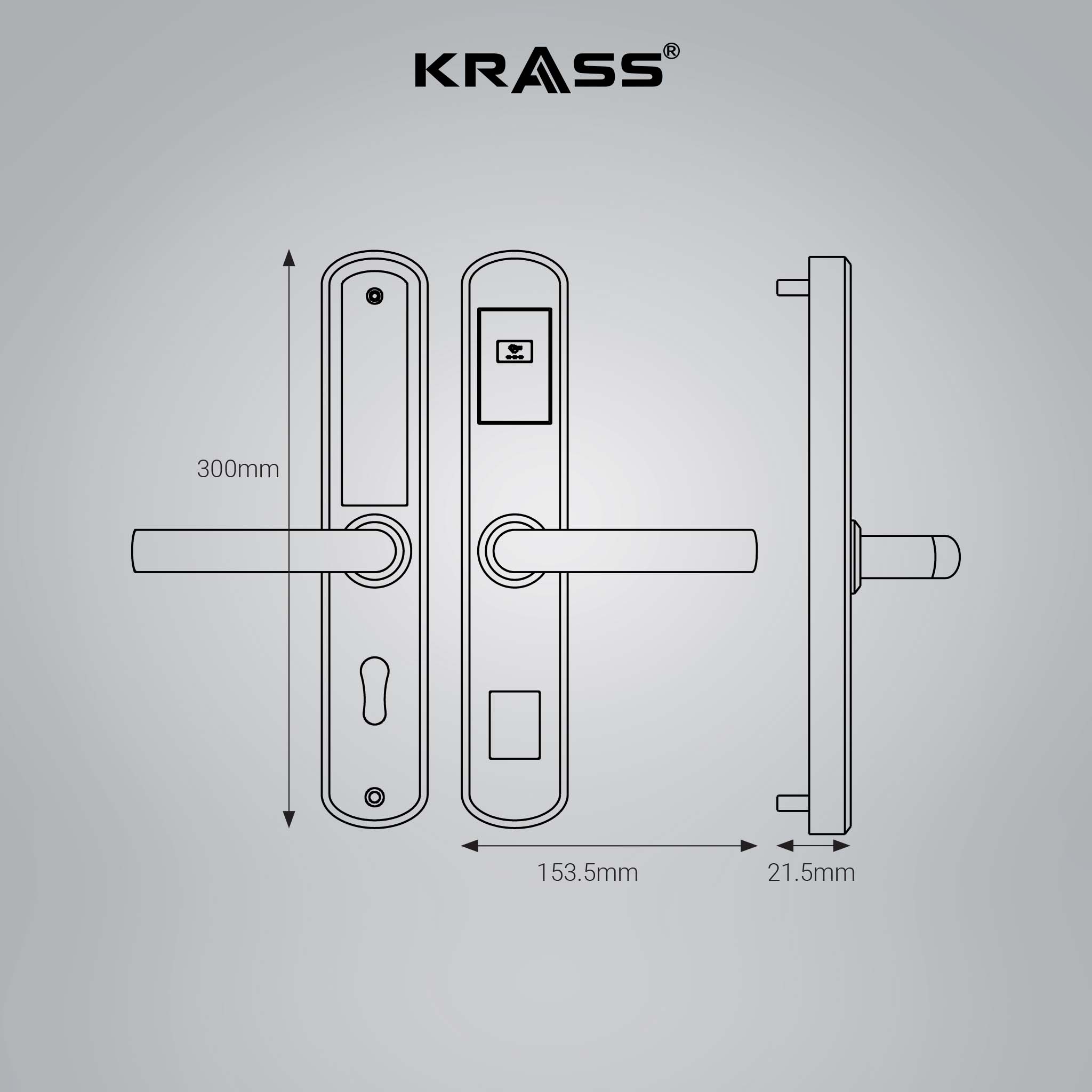 Kích thước khóa Krass K200