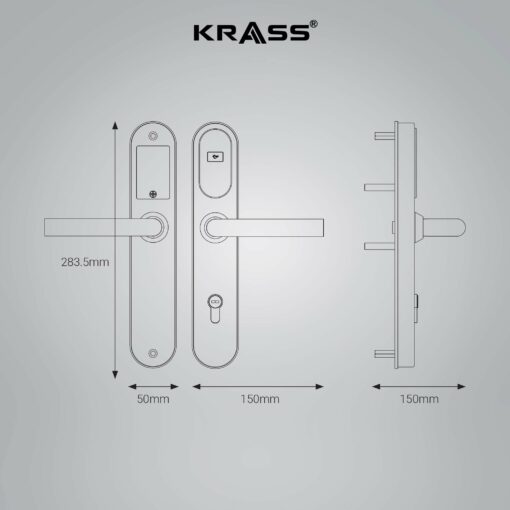 Kích thước khóa Krass K700
