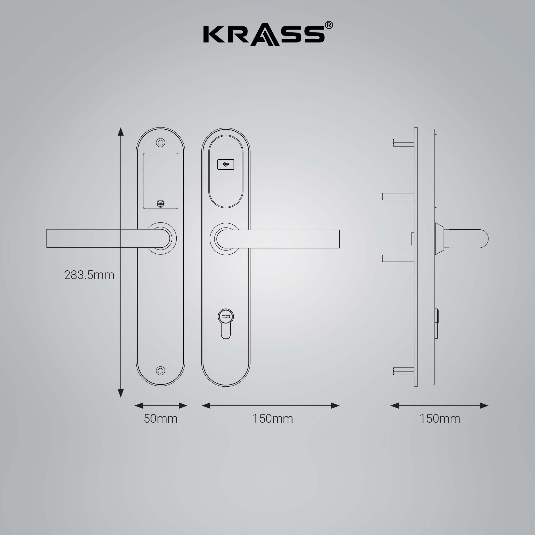 Kích thước khóa Krass K700