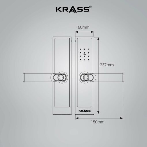 Kích thước khóa Krass H81