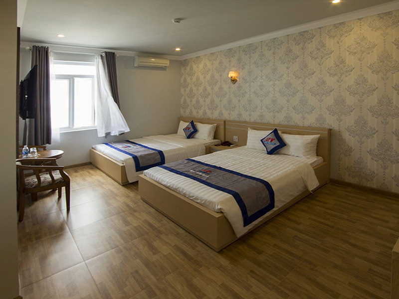 Thiết kế phòng 2 giường đôi cho khách sạn