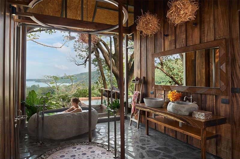 Nhà tắm khách sạn phong cách tự nhiên