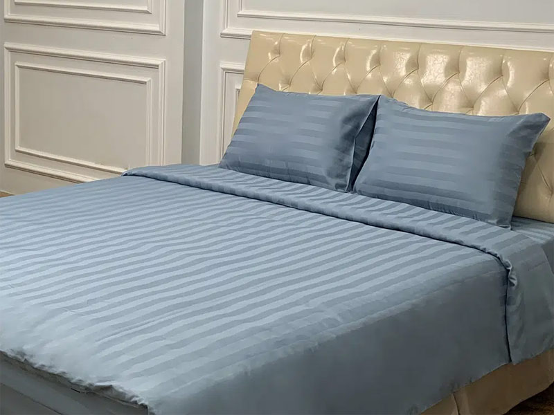 Drap giường khách sạn màu kẻ sọc 2